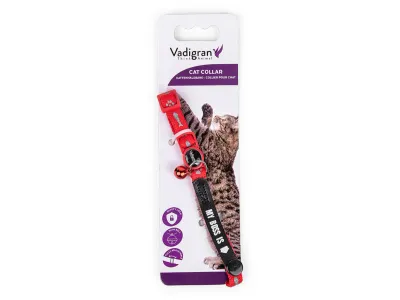 Cat Collar My Boss Fish Red
