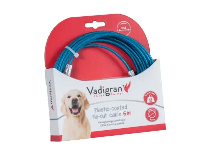 Dog Tie-Out Cable Coated 6m – Blue