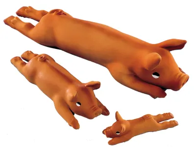 Latex Pig Dog Toy 42cm – Orange