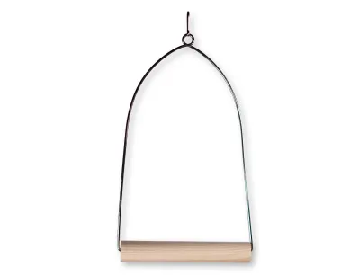 Wooden Arch Swing Bird Toy – Natural