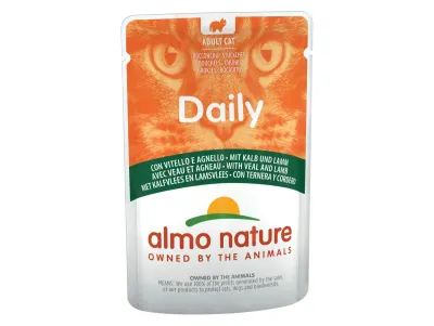 Almo Nature Daily Cats met Kalfsvlees en Lamsvlees