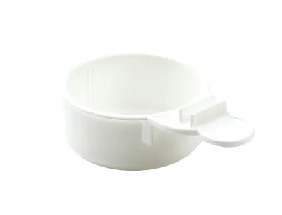 Eetbak met grip wit Ø6,7cm – Fauna