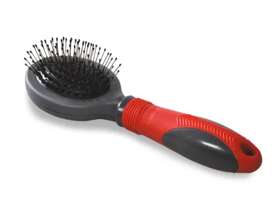 Small Brush with Metal Pins - Red