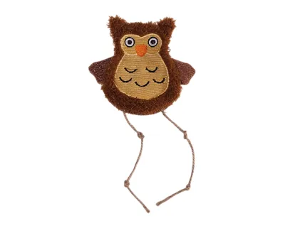 Pluche uil kattenspeelgoed Tiggy 25cm - Bruin