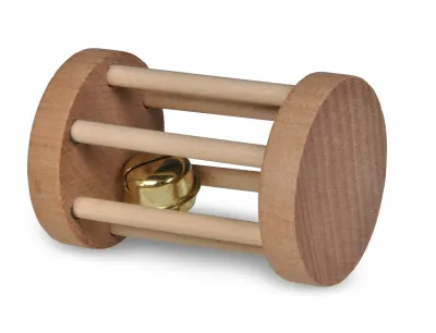 Wooden Carrot & Roll Small Pet Toy (2-Pack)