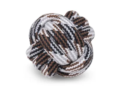 Cotton Rope Ball Dog Toy – Brown