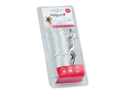 Spiral Tie-Out Cable 3.6m – Silver