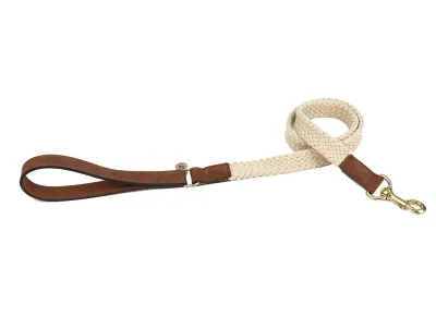 Dog Leash Tau Nubuck Leather – Dark Brown