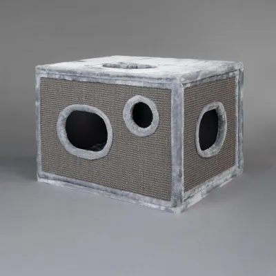 Cat Tree Scratching Barrel Left Component – RHR Quality Royal Cat Palace Light Grey
