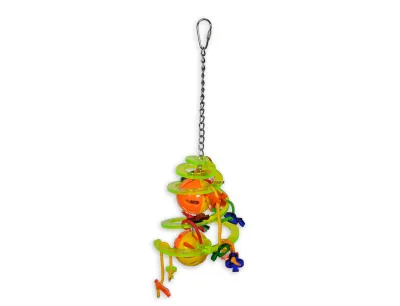 Bird Toy Plexi Spiral Multicolor 32cm