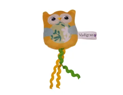 Cat Toy Poppy Owl with Catnip – Orange