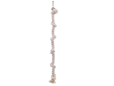 Bird Climbing Rope Cotton with 4 Knots – White