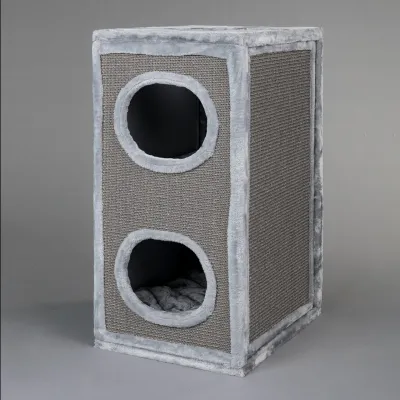 Scratching Barrel Cat Tree Component – RHR Quality Penthouse Light Grey