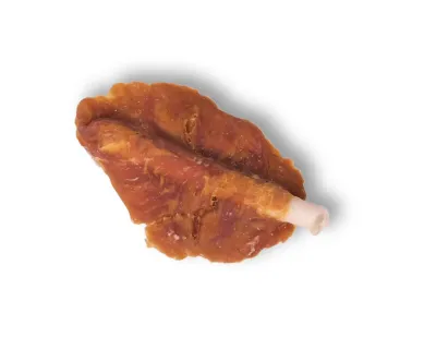Chicken jerky with stick