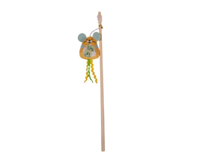 Cat Toy Poppy Wand Mouse 40cm – Green