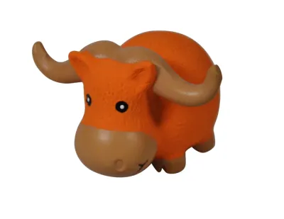 Latex Dog Toy Bull - Orange