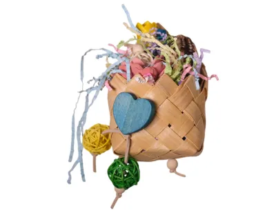 Foraging Basket Bird Toy 23cm – Natural