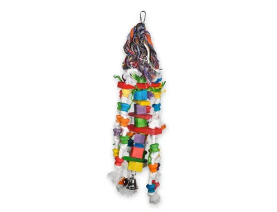 Bird Toy Wooden Fun Blocks Multicolor 55cm