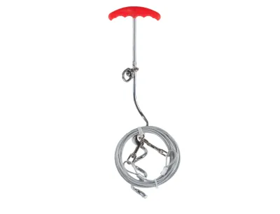 Ground Stake + Tie-Out Cable 4.5m – Silver