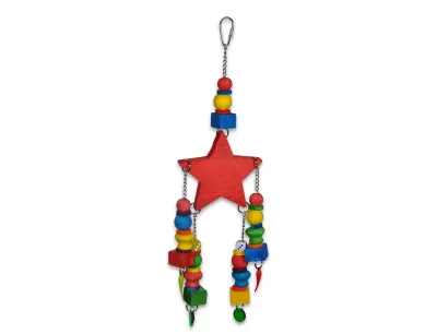 Bird Toy Red Star Multi-Colour 40cm