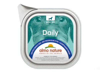 Daily Dogs Wet Dog Food with White Fish and Rice – Almo Nature