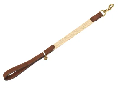 Fantail Tau Dark Brown Short Dog Leash 60cm