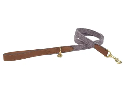 Dog Leash Blend Nubuck Leather 120cmx20mm – Fantail Dark Grey
