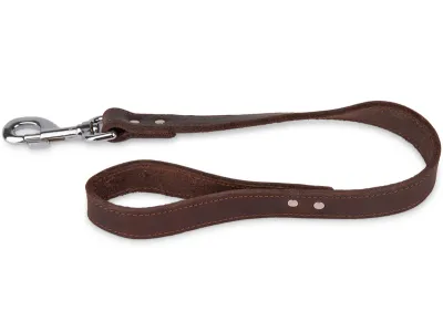 Geolied Leren Hondenriem Bruin – 50cm x 25mm XL