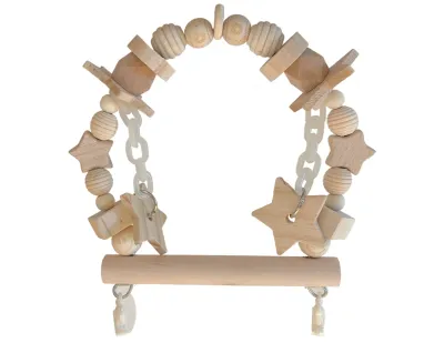 Bird Perch Playstand Natural 24cm – for Parakeets