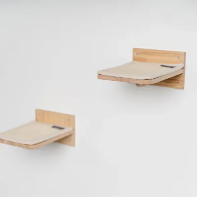 Cat Climbing Wall - Wall Steps Set 3 – RHR Quality WALLPLATE Beige