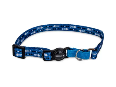 Cat Collar Herringbone Blue