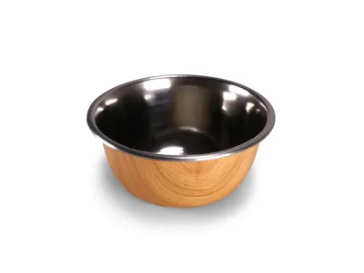 Dog Bowl Selecta Wood Design Stainless Steel – Chrome/Wood
