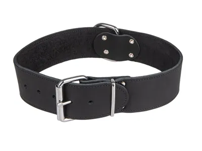 Dog Collar Oiled Leather Black