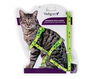 KittyCat Harness with Leash Green