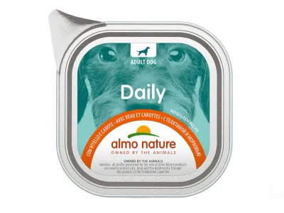 Daily Dogs met kalf en wortelen natvoer – Almo Nature