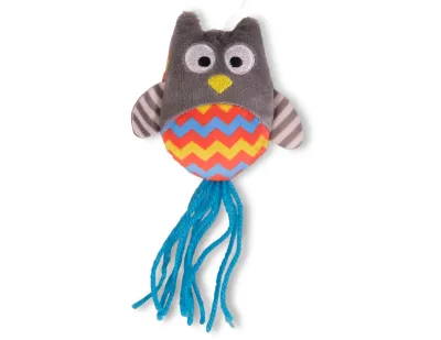 Cat Toy Bowi Owl 15cm – Multicolor