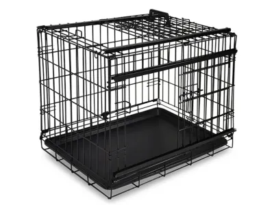 Wire Dog Crate Foldable Premium 63x44x50cm – Black