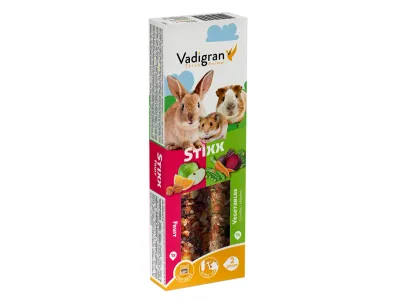 Stixx Rabbit, Guinea Pig, Hamster Fruit & Vegetables 2-in-1
