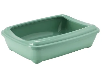 Cat Litter Tray Open with Rim Green – Maro