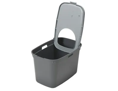 Cat Litter Box Top Entry Grey