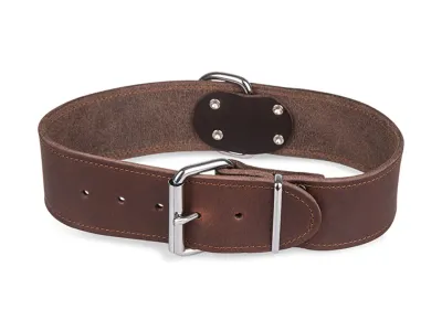 Dog Collar Oiled Leather Brown