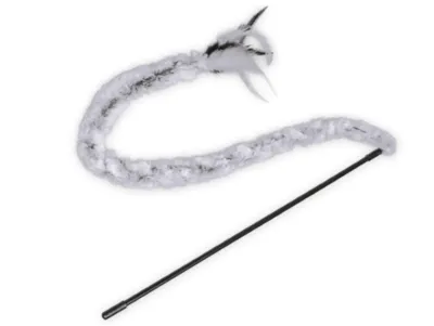 Cat wand toy Astra Grey 45cm