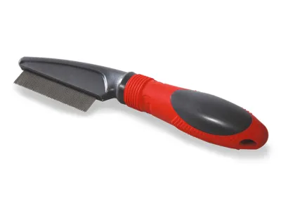 Flea Comb with Handle – Red