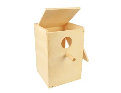 Rosellanestkast Nesting Box DIY Kit 24x24x40cm – Fauna Beige